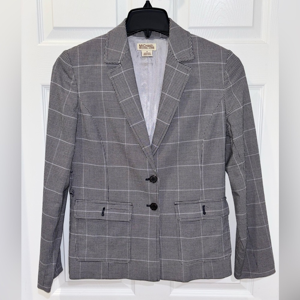 MICHAEL by Michael Kors 2 button plaid blazer SZ 4​​​